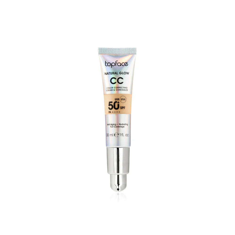 Topface Natural Glow CC Color Correcting Cream & Concealer SPF 50+