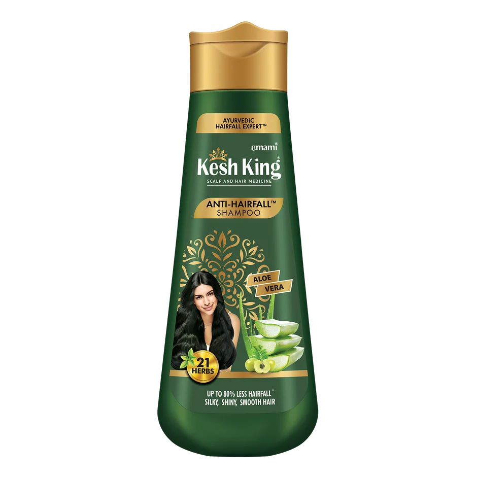 Kesh King Ayurvedic Anti-Hairfall Shampoo with Aloe Vera & 21 Herbs – 340 ml