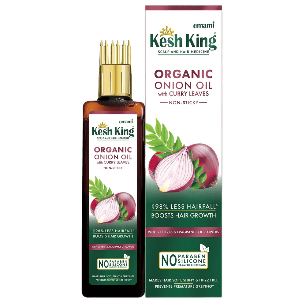 Kesh King Organic Onion Oil with Curry Leaves – 100 ml